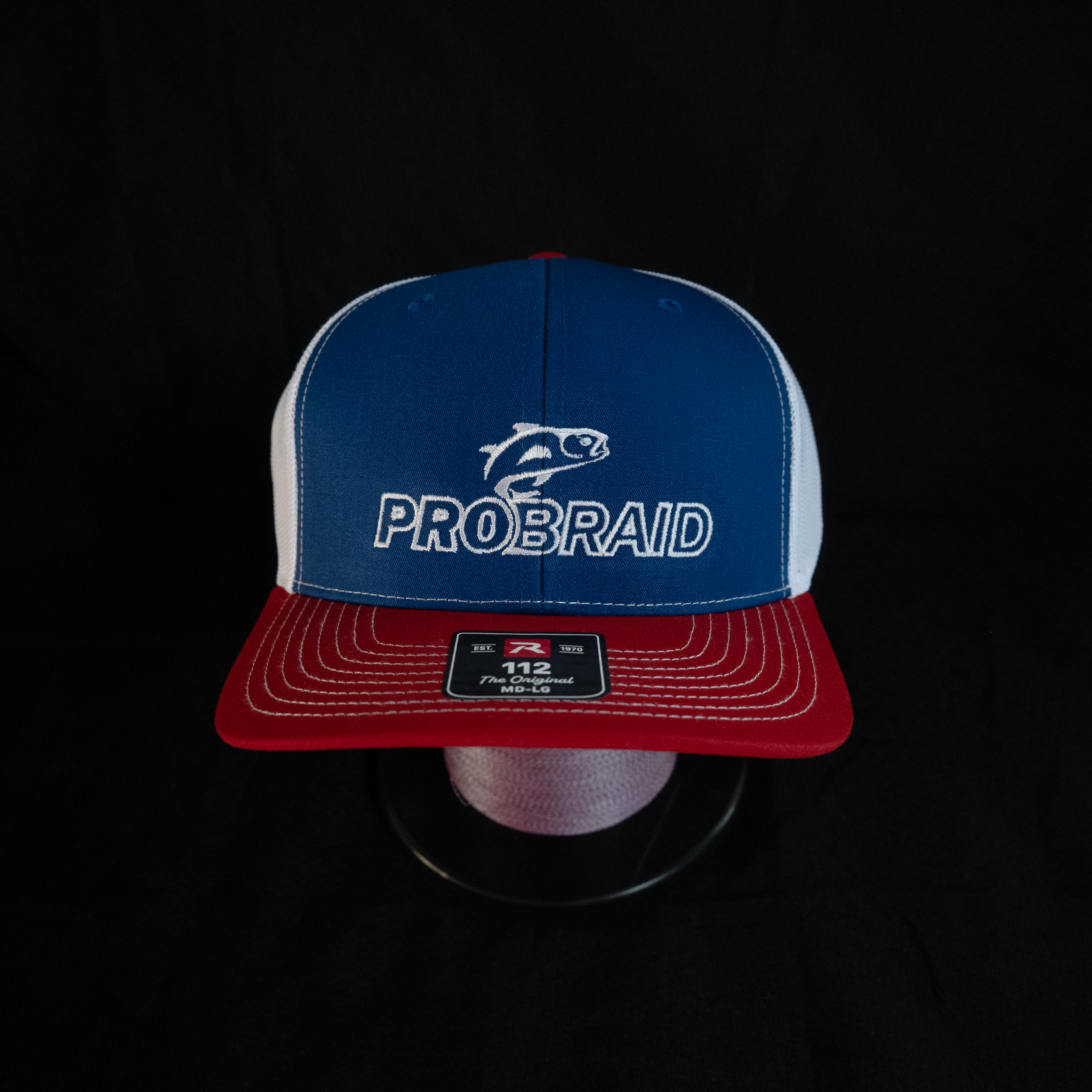 Red, White, and Blue ProBraid Low-Profile Mesh Hat